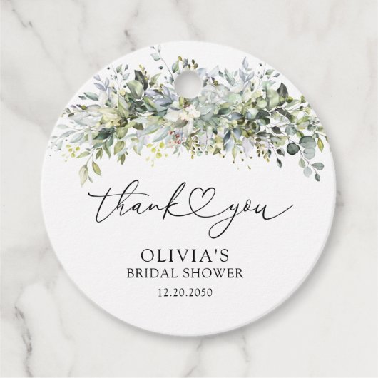 Eucalyptus Floral Vrijgezellenfeest Gift Label (Voorkant)