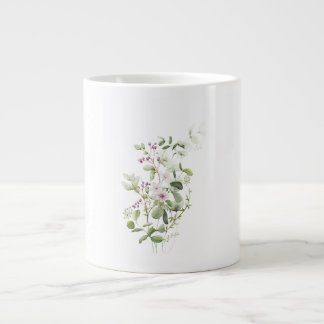 Eucalyptus Floral Watercolor  Speciality Mug  Grote Koffiekop