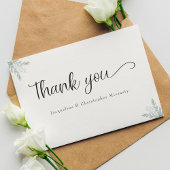 Eucalyptus Floral Waterverf Flat Hartelijk dank Bedankkaart