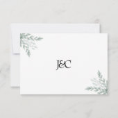Eucalyptus Floral Waterverf Wedding RSVP Kaartje (Achterkant)