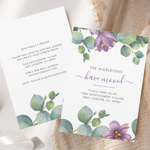 Eucalyptus Floral We hebben Greenery Moving Aankondiging