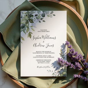 Eucalyptus Floral Weddenschap Kaart