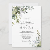 Eucalyptus Floral Weddenschap Kaart (Voorkant)