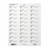 Eucalyptus Floral Weddenschap Return Label (Full Sheet)