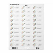 Eucalyptus Floral Weddenschap Return Label (Full Sheet)