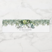 Eucalyptus Floral Weddenschap Water Flaceletiket Waterfles Etiket (Enkel label)