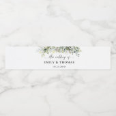 Eucalyptus Floral Weddenschap Water Flaceletiket Waterfles Etiket (Enkel label)