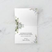 Eucalyptus Floral Wedding Bedankkaart (Binnen)
