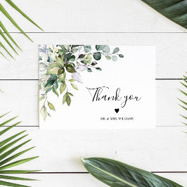 Eucalyptus Floral Wedding Bedankkaart