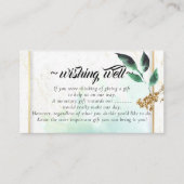 Eucalyptus Floral wishing Well for Wedding Informatiekaartje (Voorkant)