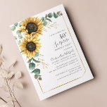 Eucalyptus Floral - Zonnebloem 40e verjaardag van  Kaart<br><div class="desc">Eucalyptus Floral Sunflower 40th Birthday Party Uitnodiging je kunt je geboortegegevens gemakkelijk toevoegen door op Personalize te klikken.</div>
