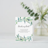 Eucalyptus florale waterverf | Wishing Well kaart (Staand voorkant)