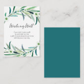 Eucalyptus florale waterverf | Wishing Well kaart (Voorkant / Achterkant)