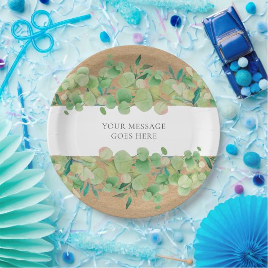 Eucalyptus floralis papieren bordje (Feest)