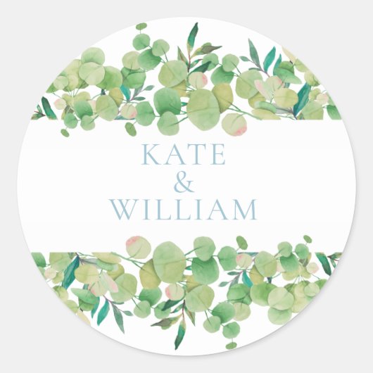 Eucalyptus floralis ronde sticker (Voorkant)