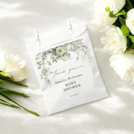 Eucalyptus Flower Waterverf Gold Baby shower Bedankzakje