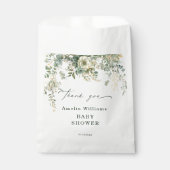 Eucalyptus Flower Waterverf Gold Baby shower Bedankzakje (Voorkant)