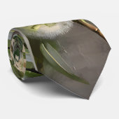 Eucalyptus Flowers Waterverven, Valentijnsdag Stropdas (Opgerold)