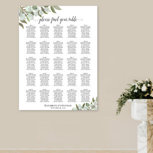 Eucalyptus Foliage 25 Tafel - bruiloft Poster