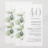 Eucalyptus Foliage 40e verjaardag Briefpapier (Voorkant / Achterkant)