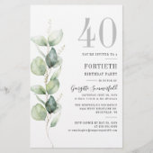 Eucalyptus Foliage 40e verjaardag Briefpapier (Voorkant)