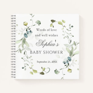 Eucalyptus Foliage Baby shower Gastenboek Notitieboek