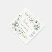 Eucalyptus Foliage Baby shower Napkins Servet (Hoek)