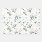 Eucalyptus Foliage Baby/Vrijgezellenfeest Inpakpapier Vel (Voorkant 2)