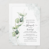 Eucalyptus Foliage Botanical Script Vrijgezellenfe Kaart (Voorkant / Achterkant)