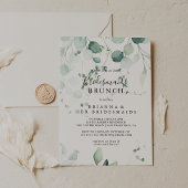 Eucalyptus Foliage Bruidsmeisjes Brunch Douche Kaart