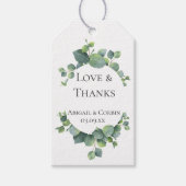 Eucalyptus Foliage bruiloft gunst dank u Cadeaulabel (Voorkant)