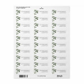 Eucalyptus Foliage bruiloft retour adres label (Full Sheet)