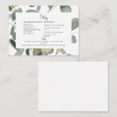 Eucalyptus Foliage Cash Bar & Shuttle Informatiekaartje (Voorkant / Achterkant)