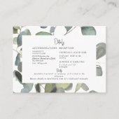 Eucalyptus Foliage Cash Bar & Shuttle Informatiekaartje (Voorkant)