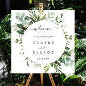 Eucalyptus Foliage Circle Lijst Weddenschap Welkom Poster