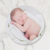 Eucalyptus Foliage Cross Baptisme Bedankjes Labels (Achterkant)