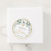 Eucalyptus Foliage Cross Baptisme Bedankjes Labels (In situ)