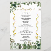 Eucalyptus Foliage Custom Photo Weddenprogramma (Achterkant)