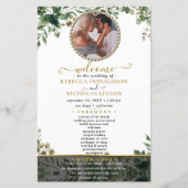 Eucalyptus Foliage Custom Photo Weddenprogramma (Voorkant)