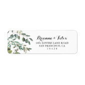 Eucalyptus Foliage Delage Return Address Label (Voorkant)