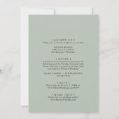 Eucalyptus Foliage Delight Front and Back Wedding Kaart (Achterkant)