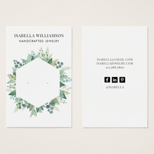 Eucalyptus Foliage die juwelenvertoning verdient Visitekaartje (Voorkant /achterkant)