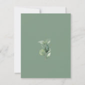 Eucalyptus Foliage Elegant Couples Baby shower Kaart (Achterkant)