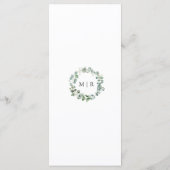 Eucalyptus Foliage Elegant Greenery Wedding Menu (Achterkant)
