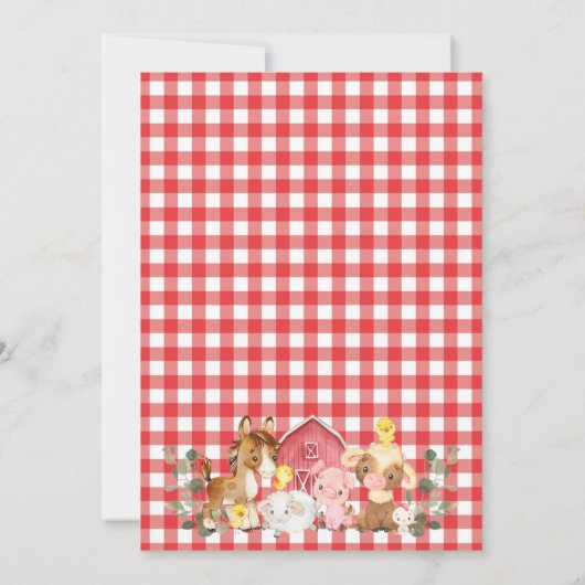 Eucalyptus Foliage Farm Animals Kaart (Achterkant)