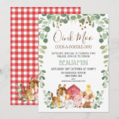 Eucalyptus Foliage Farm Animals Kaart (Voorkant / Achterkant)