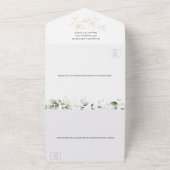 Eucalyptus Foliage Gold Leaves All In One Uitnodiging (Buitenkant)