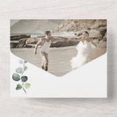 Eucalyptus Foliage Gold Leaves All In One Uitnodiging (Achterkant)