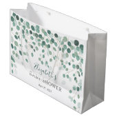 Eucalyptus Foliage Gold Leaves Baby shower Groot Cadeauzakje (Voorkant Gekanteld)