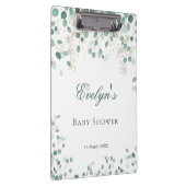 Eucalyptus Foliage Gold Leaves Baby shower Klembord (Rechts)
